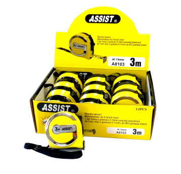 MIARA ZWIJANA 3 M ŻÓŁTA ASSIST, GR. 0,14MM