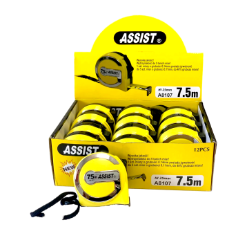 MIARA ZWIJANA 7,5 M ŻÓŁTA ASSIST, GR. 0,14MM