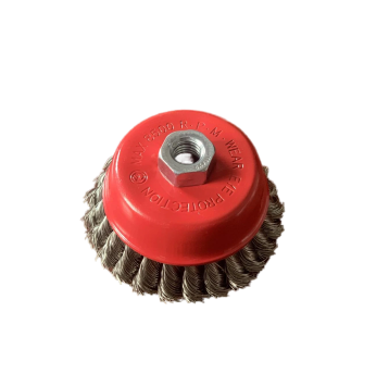 SZCZOTKA CZOŁOWA Z GW.M14 100MM STALOWA SPLOT0.5MM