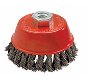 SZCZOTKA CZOŁOWA Z GW.M14 75MM STALOWA SPLOT 0.5MM