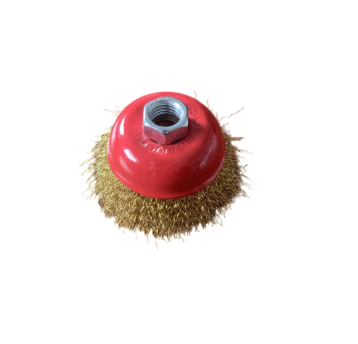 SZCZOTKA CZOŁOWA Z GWINTEM M14 65MM MOSIĘŻNA