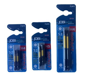 ZESTAW BITÓW IMPACT JOBIEXTRA, H4, 100MM, 2 EL.