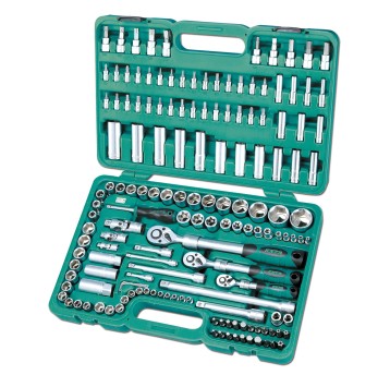 ZESTAW NARZĘDZI 155 ELEM. 1/4" 3/8" 1/2"